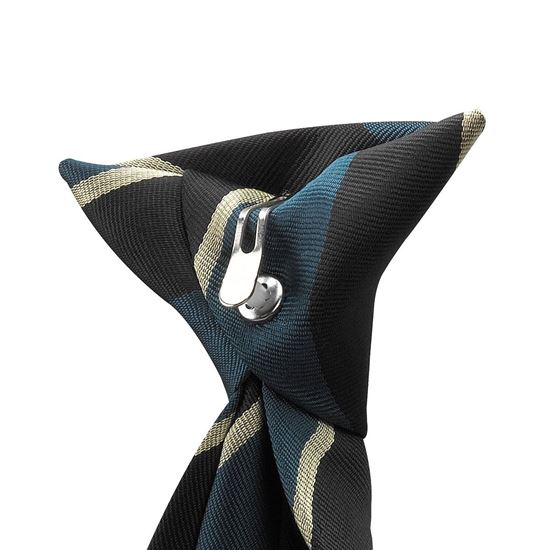 Red/Navy Striped Clip on Tie