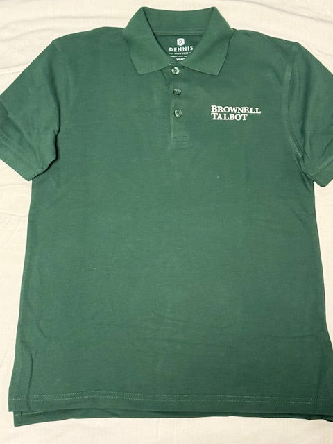 Green Brownell Talbot Unisex Short Sleeve Pique Polo