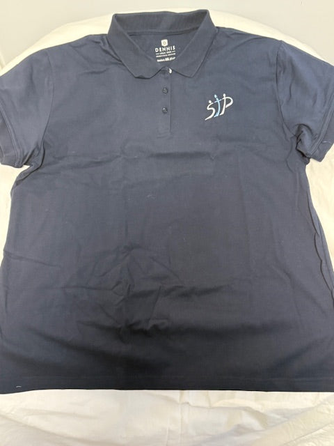 Navy Girls St. Peter's School Short Sleeve Jersey Polo