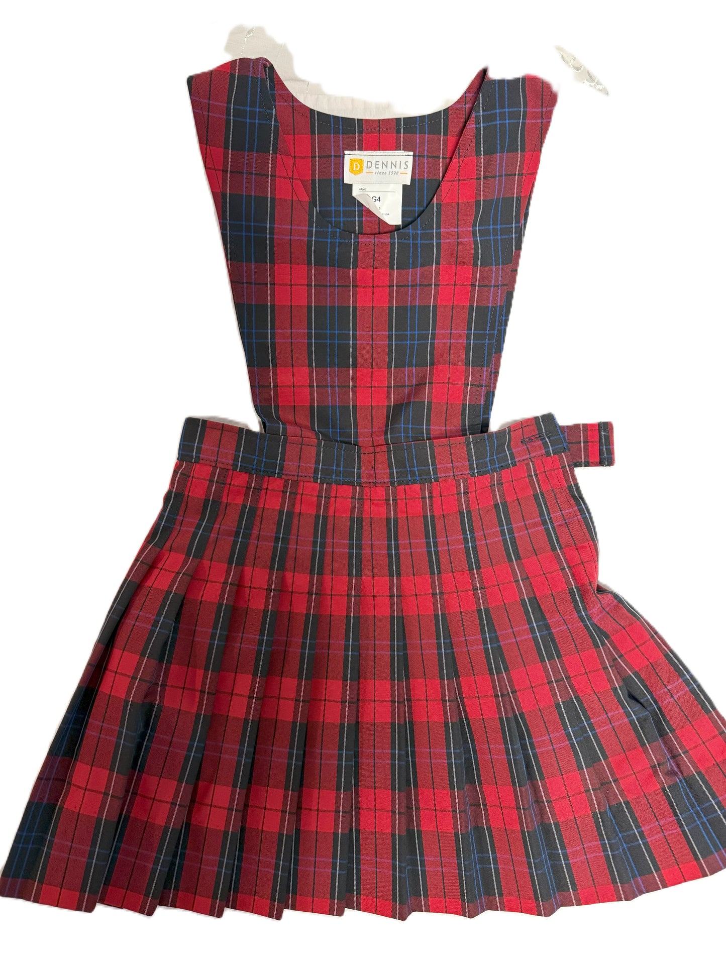 Woodland Plaid Knife Pleated Jumper