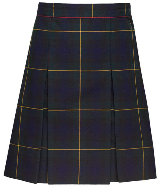 Belair Plaid (#55) 2 Kick Pleat Skirt 100% Polyester