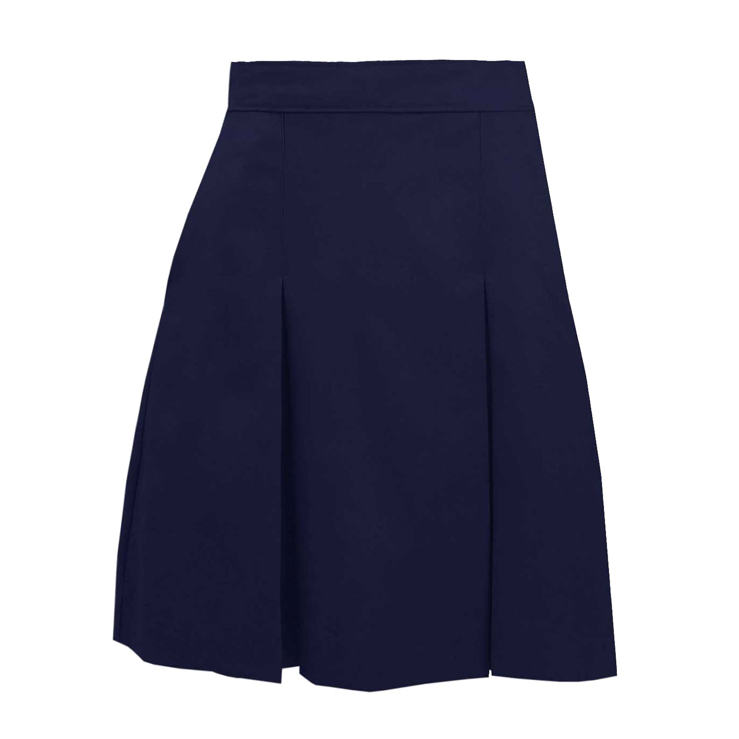Navy 2 Kick Pleat Skirt 100% Polyester