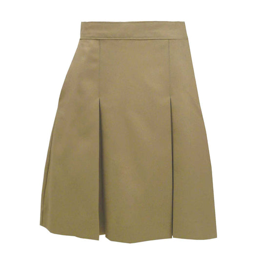Khaki 2 Kick Pleat Skirt