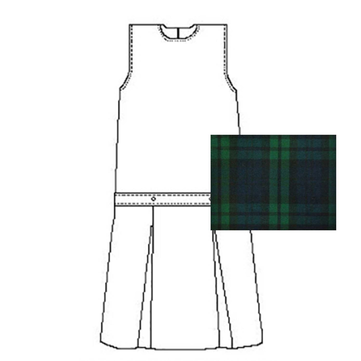 Blackwatch Plaid (#79) Shift, 100% Polyester