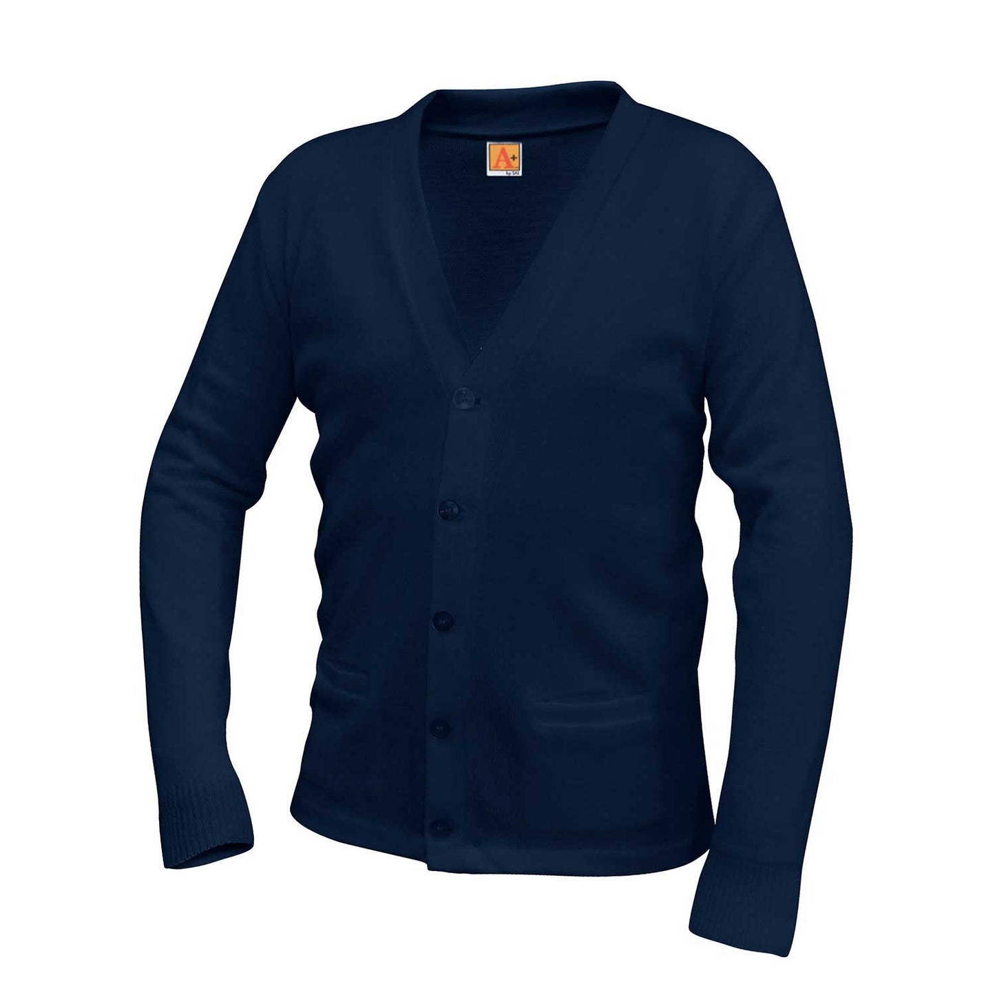 Navy 2-Pocket V-Neck Cardigan