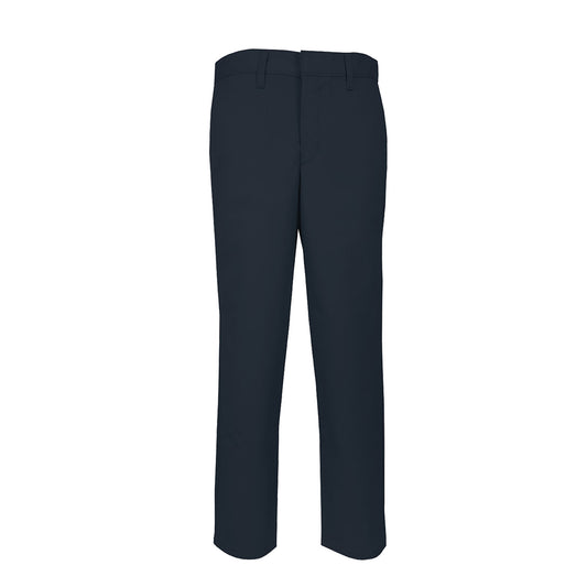Boys and Men's Navy Flat Front Twill Pants