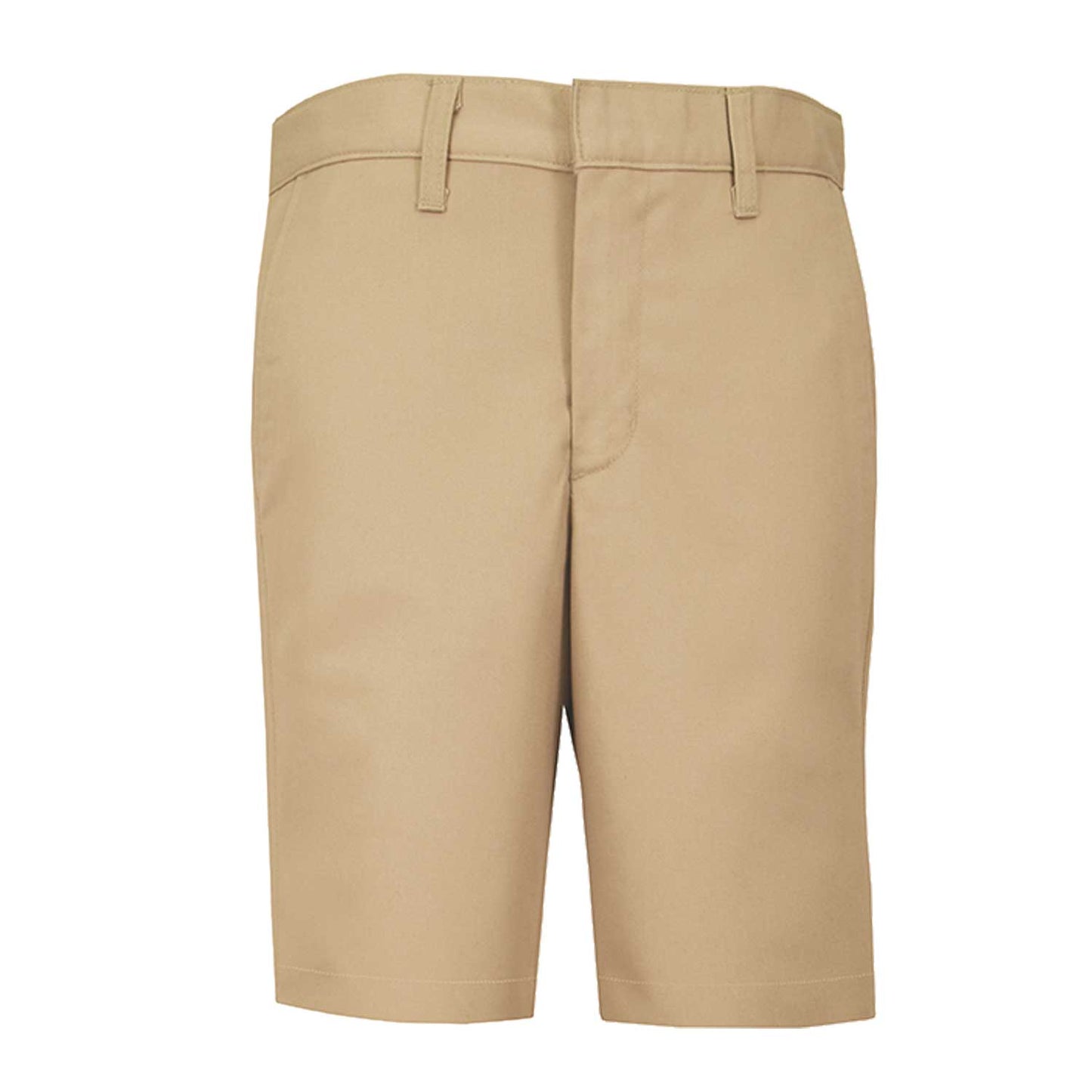 Boys and Men's Khaki Twill Flat Front Twill Shorts