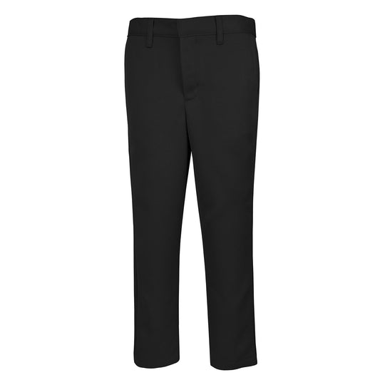 Boys and Men's Black Flat Front Performance Pants