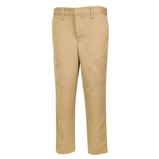 Boys and Men's Khaki Flat Front Performance Pants