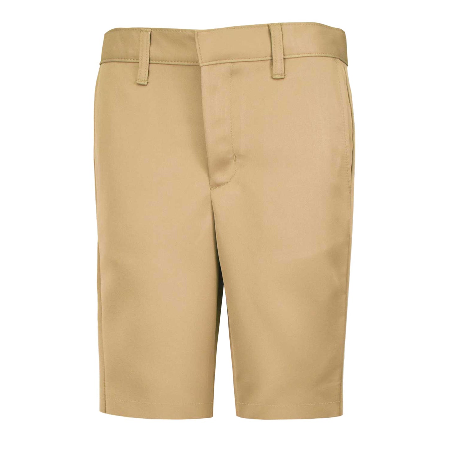 Boys and Men's Khaki Flat Front Performance Shorts