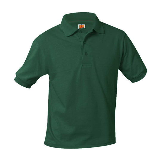 Dark Green Short Sleeve Jersey Polo- Unisex