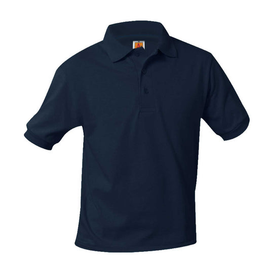 Navy Short Sleeve Jersey Polo- Unisex
