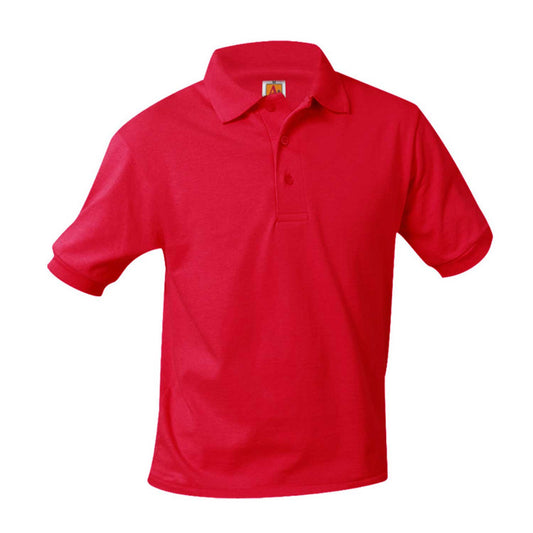 Red Short Sleeve Jersey Polo - Unisex