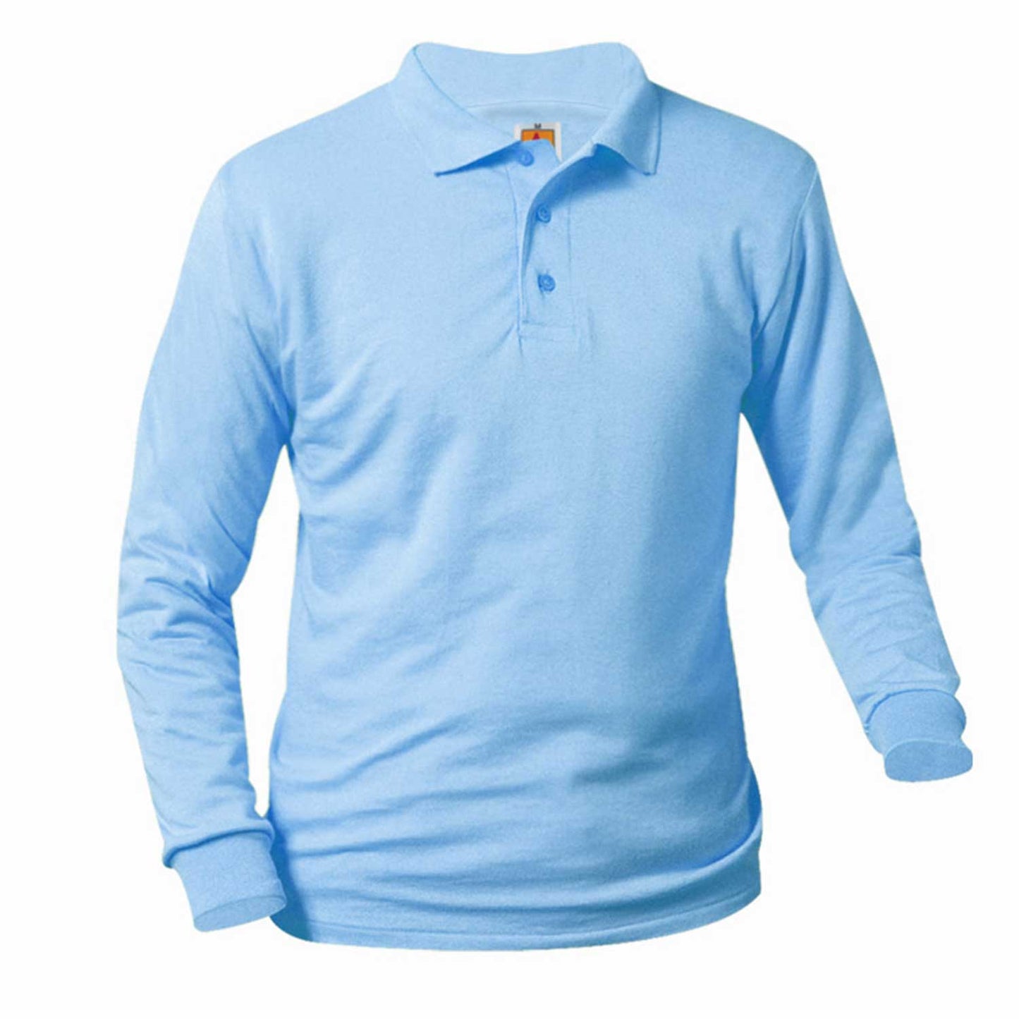 Light Blue Long Sleeve Jersey Polo- Unisex