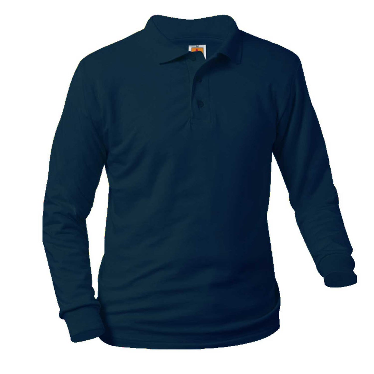 Navy Long Sleeve Jersey Polo- Unisex