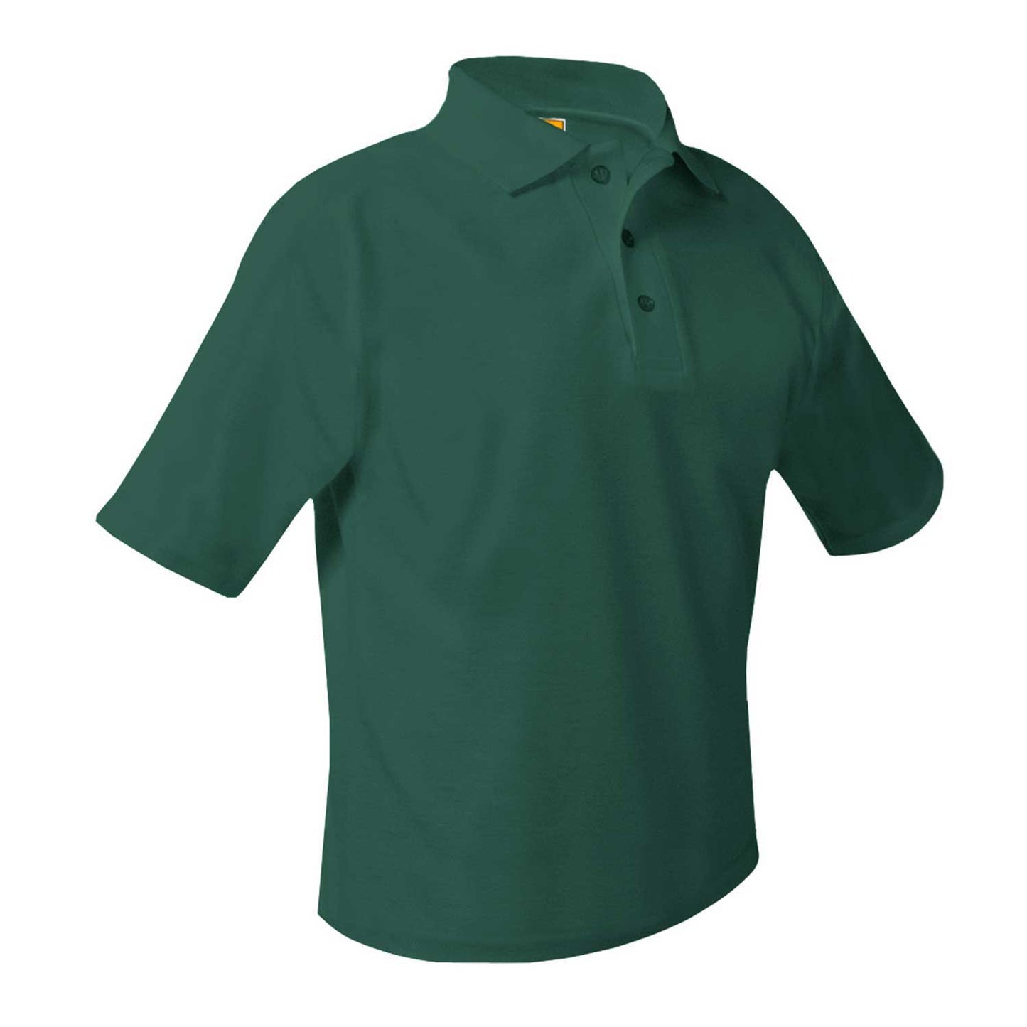 Dark Green Short Sleeve Pique Polo- Unisex