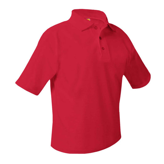 Red Short Sleeve Pique Polo-Unisex