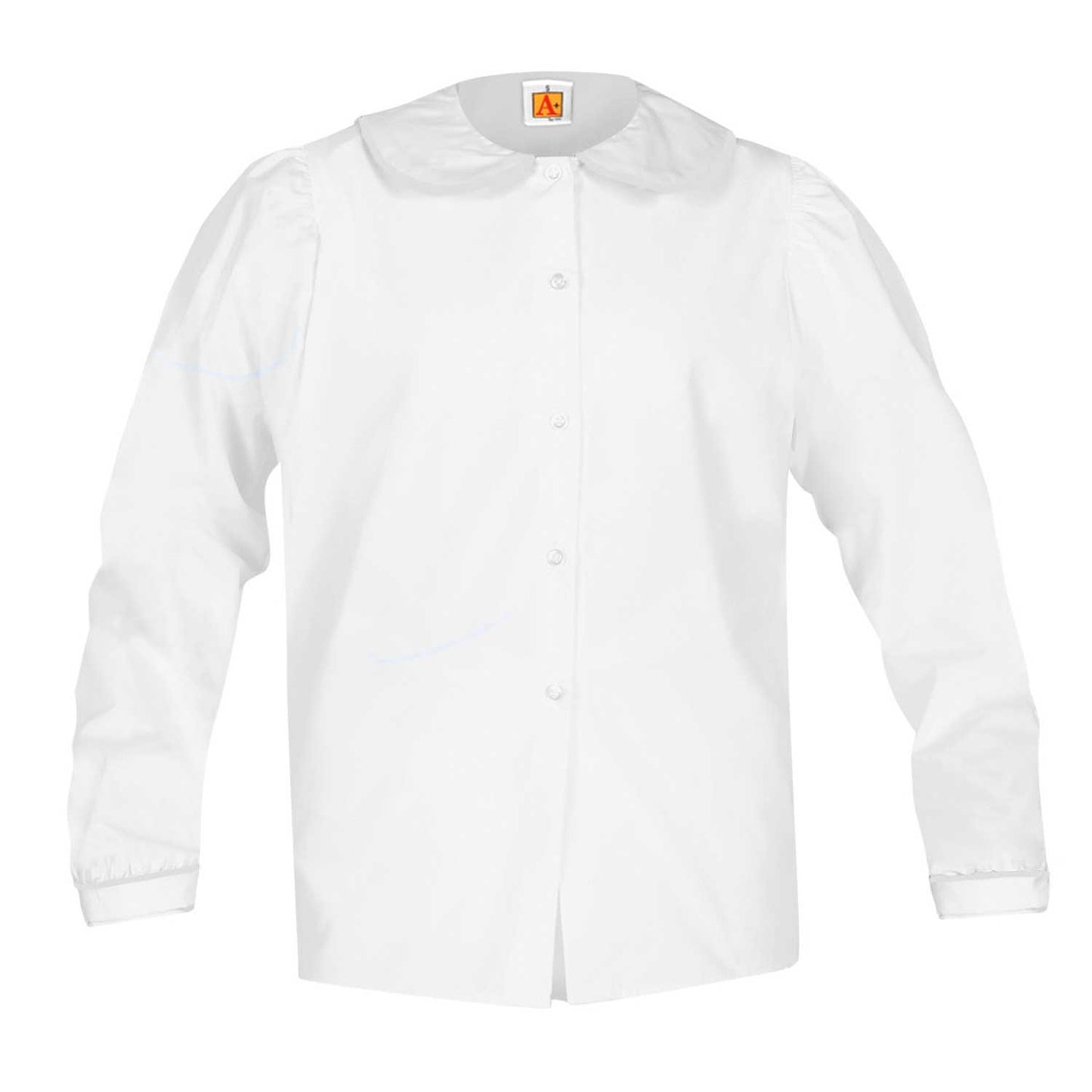 Long Sleeve Peter Pan Blouse- Puffed Sleeve