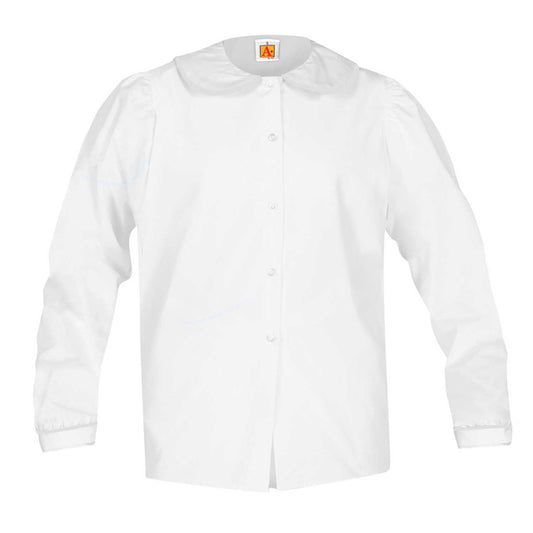 Long Sleeve Peter Pan Blouse- Puffed Sleeve