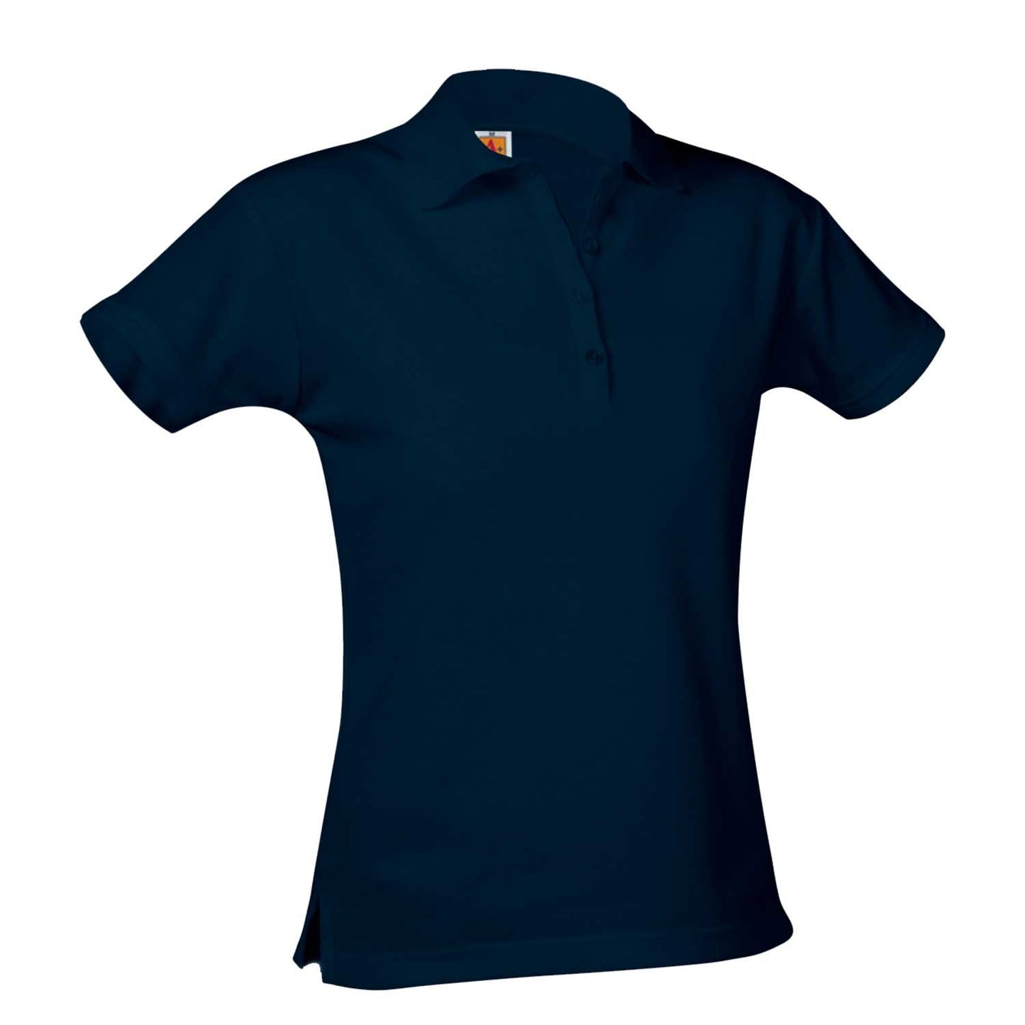 Navy Girls Short Sleeve Pique Polo