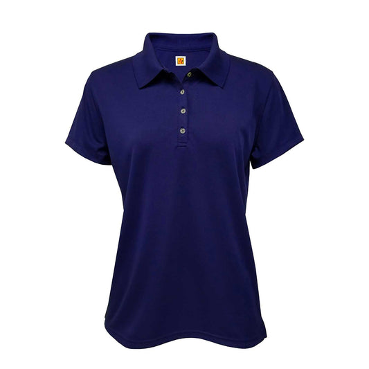 Navy Girls Short Sleeve Performance Polo