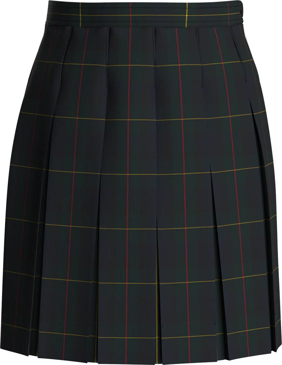 Belair Plaid (#55) Stitched-Down Box Pleat Skirt