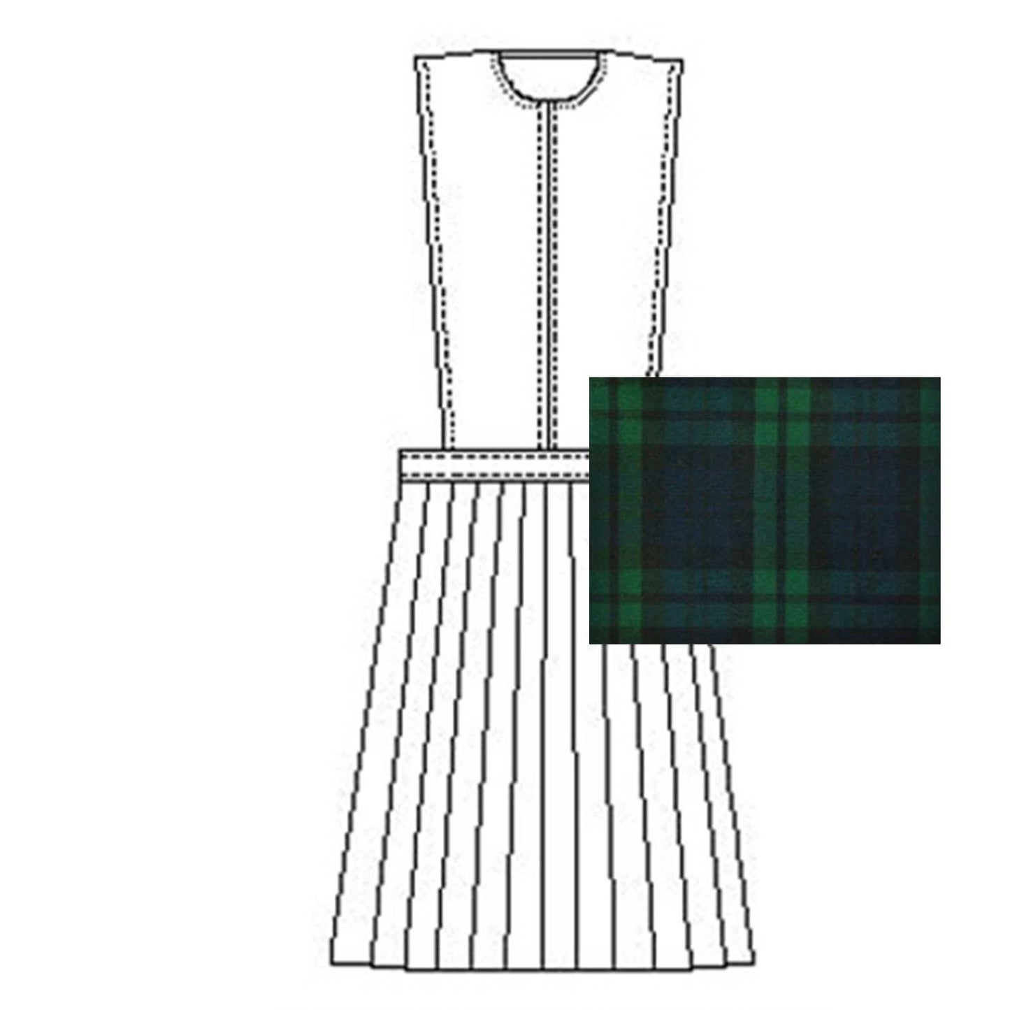 Blackwatch Plaid Slit Front Jumper 100% Polyester