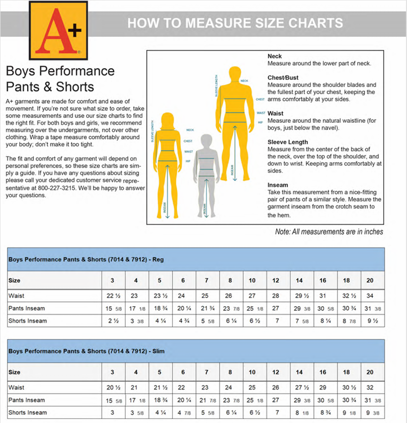 Boys and Men's Black Flat Front Performance Pants