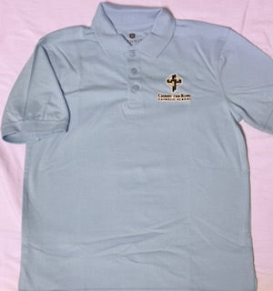 Lt. Blue Christ the King Short Sleeve Jersey Polo