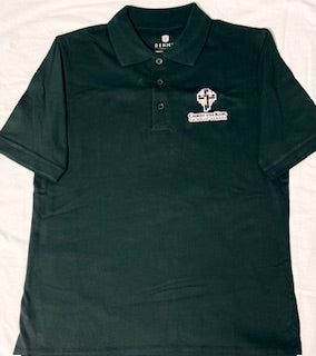 Green Christ the King Short Sleeve Jersey Polo