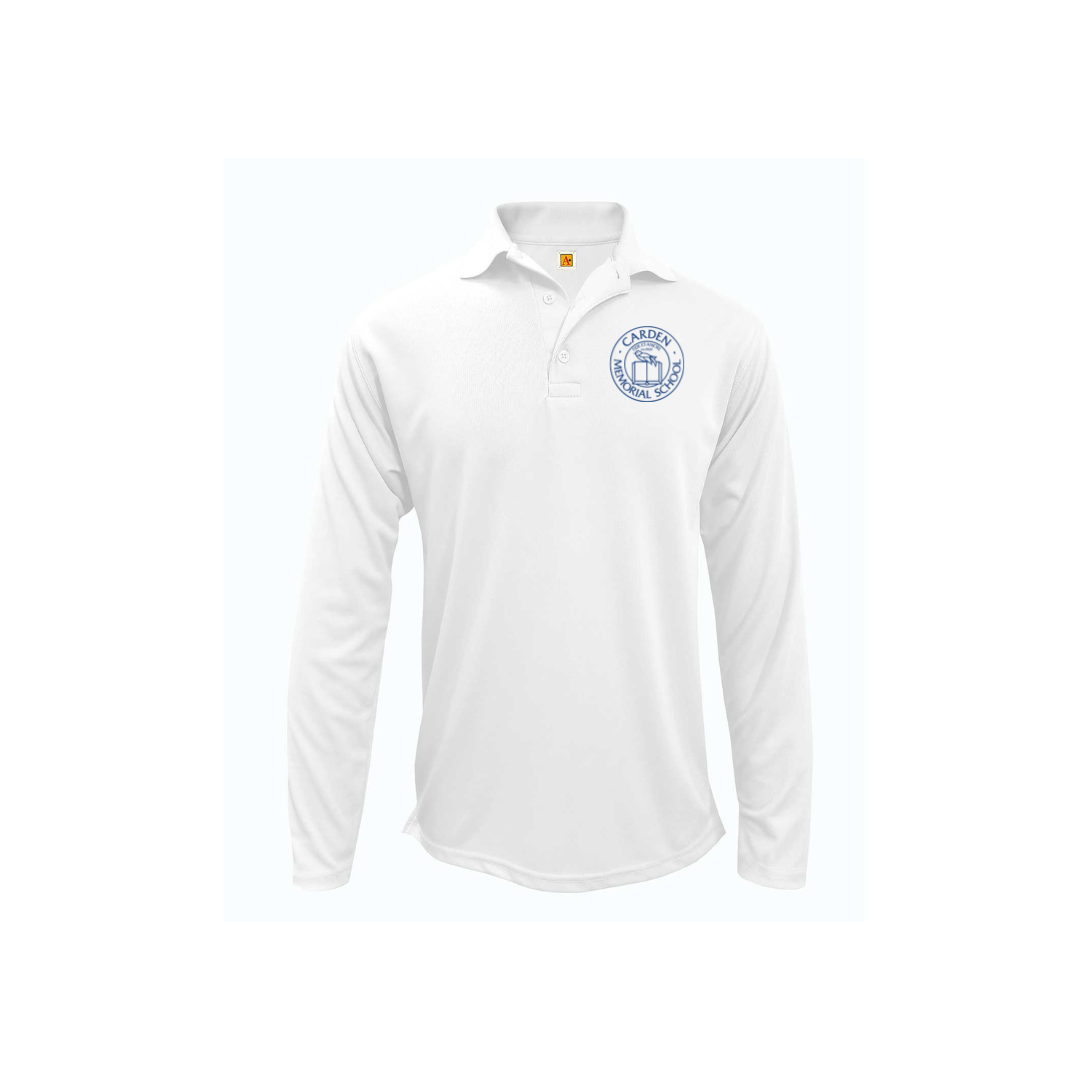 Carden Long Sleeve Performance Polo with Screen Print Logo