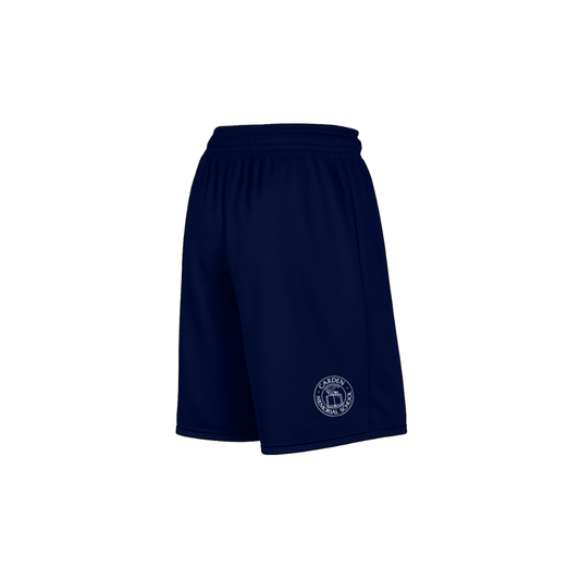 Navy Mesh Gym Shorts with Carden Screen Printed logo