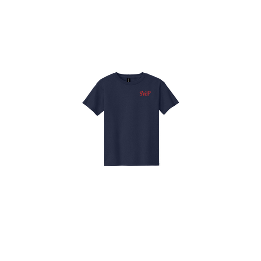Navy Gym T-Shirt with St. Vincent de Paul Screen Print Logo