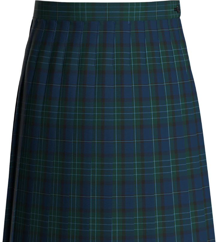 Kirk Plaid Knife Pleated Skirt