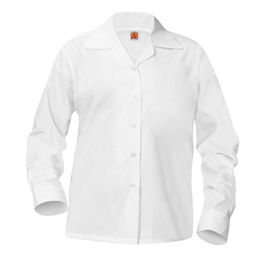 Girls Long Sleeve Broadcloth Blouse