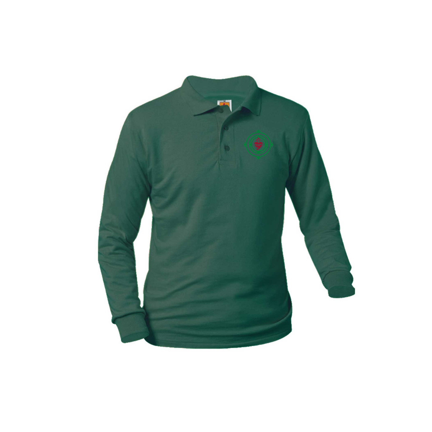 Hunter Green Jersey Polo w/ St. Margaret Mary Logo- Embroidered