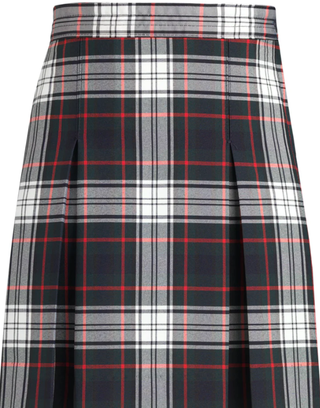Lloyd Plaid Box Pleat Skirt