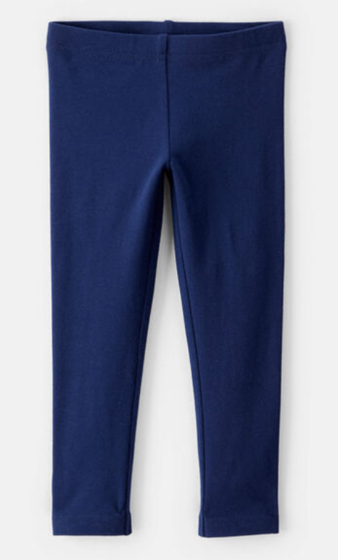 Navy Girls’ Cotton-Spandex Underlayer Leggings