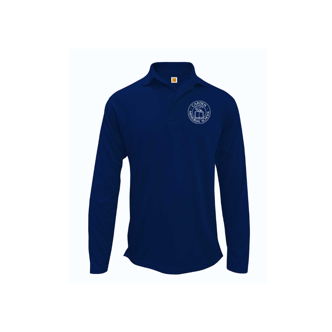 Carden Long Sleeve Performance Polo with Screen Print Logo