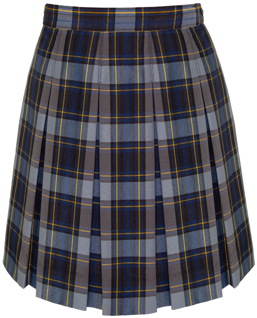 Tyler Plaid (#57) Stitched-Down Box Pleat Skirt