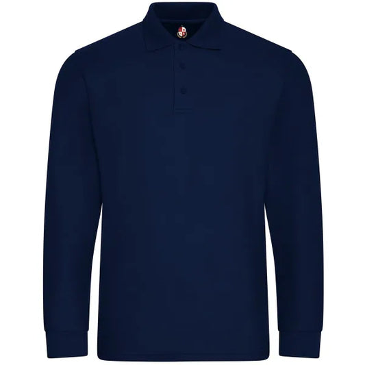 Navy Long Sleeve Performance Polo