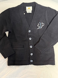Navy St. Peter's School V-Neck Cardigan Sweater