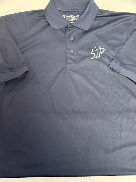 Navy St. Peter School Short Sleeve Performance Polo