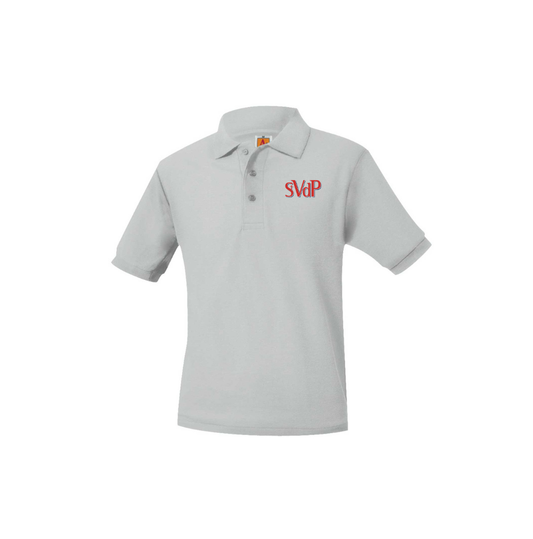 Ash Gray St. Vincent de Paul Short Sleeve Pique Polo
