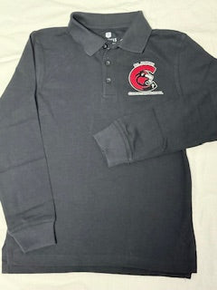 St. Joseph Christian Black Long Sleeve Pique Polo