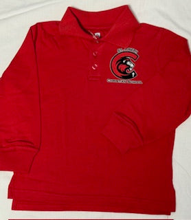 Red St. Joseph Long Sleeve Jersey Polo