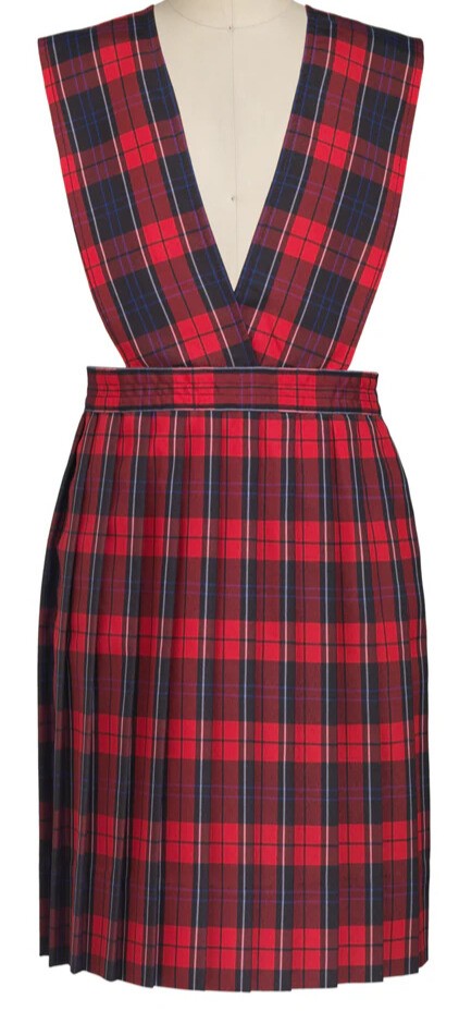 Woodland Plaid (#94) Knife Pleated Split Front Jumper